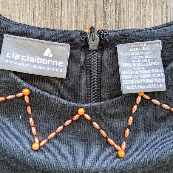 SOLD VTG 80s 90s wool blend pop art sheath dress - Picture 4 of 4